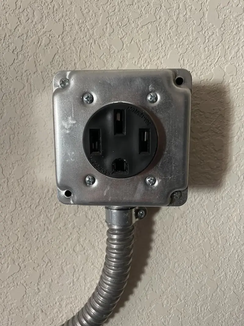 NEMA 14-50 outlet installed for Electrical Panel Upgrade in Indianola